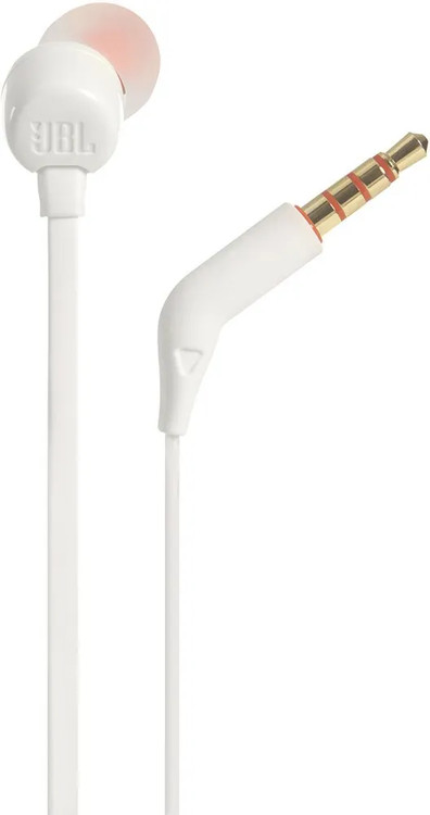 Наушники 3.5мм JBL Tune110 White белые JBLT110WHT, изображение 3