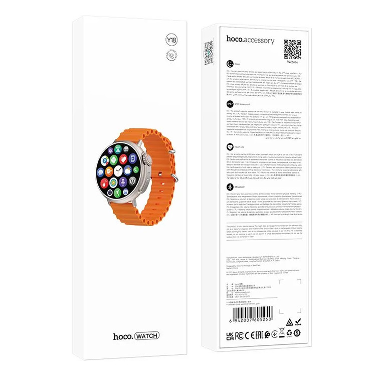 Умные часы Hoco Y18 круглые 44mm Gold, изображение 4