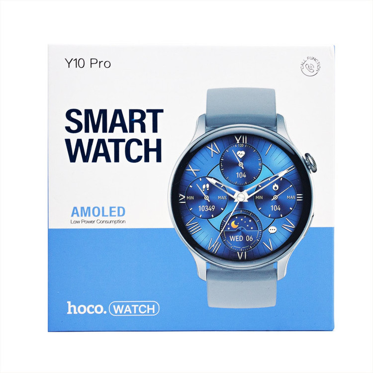 Умные часы Hoco Y10 Pro AMOLED круглые 38mm Bright Silver, изображение 2