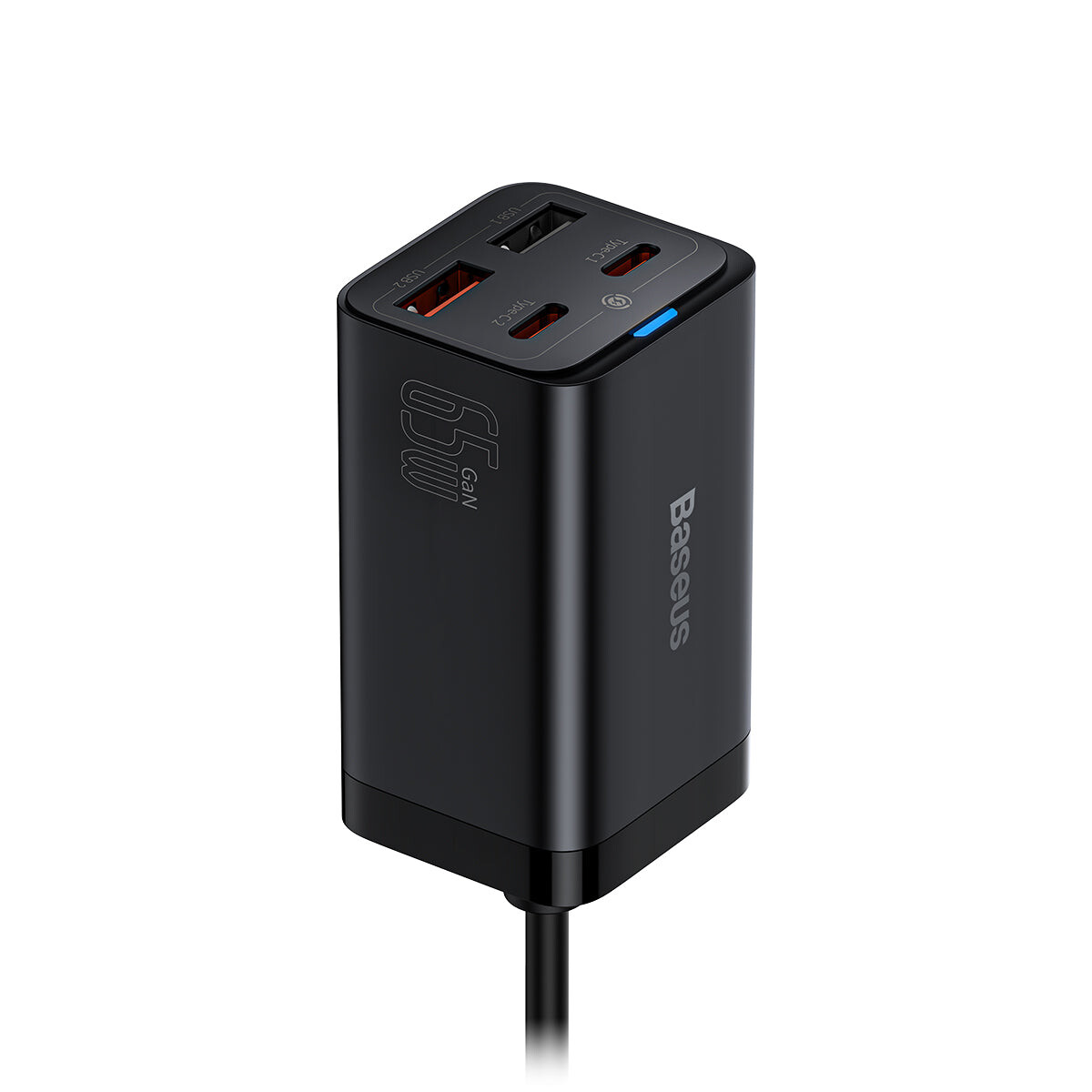 Кликните для увеличения изображения Сетевая зарядка Baseus GaN3 Pro Desktop Fast Charger CCGP040101 CCDK656E USB+USB+PD+PD Max 65W Black, изображение 5