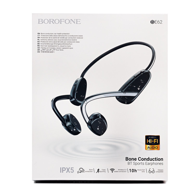 Наушники Bluetooth Borofone BE62 Sports на шею, Type-C, костные, изображение 3