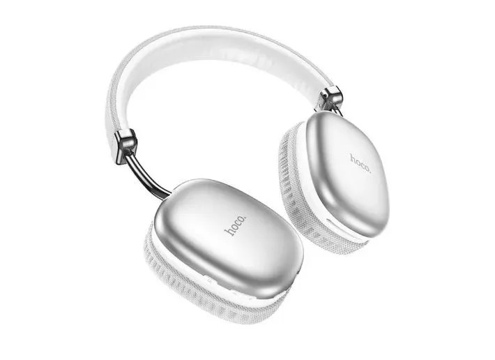 Кликните для увеличения изображения Наушники Bluetooth Hoco W35 Silver накладные в стиле Airpods Max, изображение 3