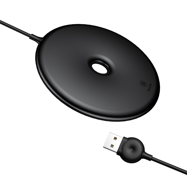 Wireless Charger Baseus Donut Wireless Charger WXTTQ-01 15W 2A Black, изображение 3