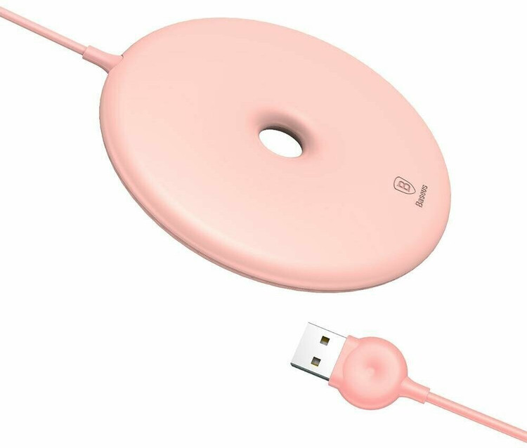 Wireless Charger Baseus Donut Wireless Charger WXTTQ-04 15W 2A Pink, изображение 2