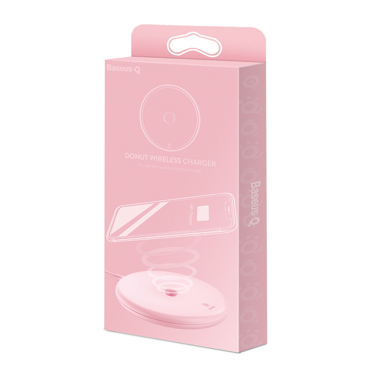 Wireless Charger Baseus Donut Wireless Charger WXTTQ-04 15W 2A Pink, изображение 3