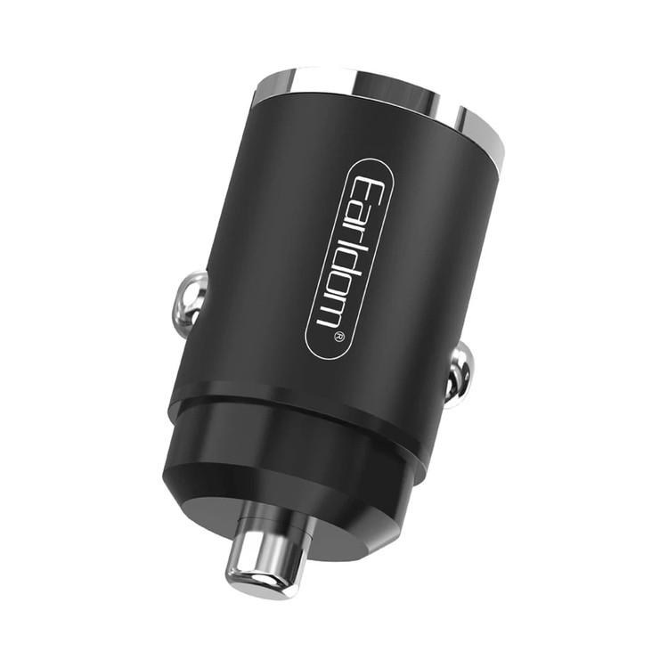 Авто зарядка Earldom ES-CC3 PD 20W + USB 18W QC3.0 черная металл, изображение 2