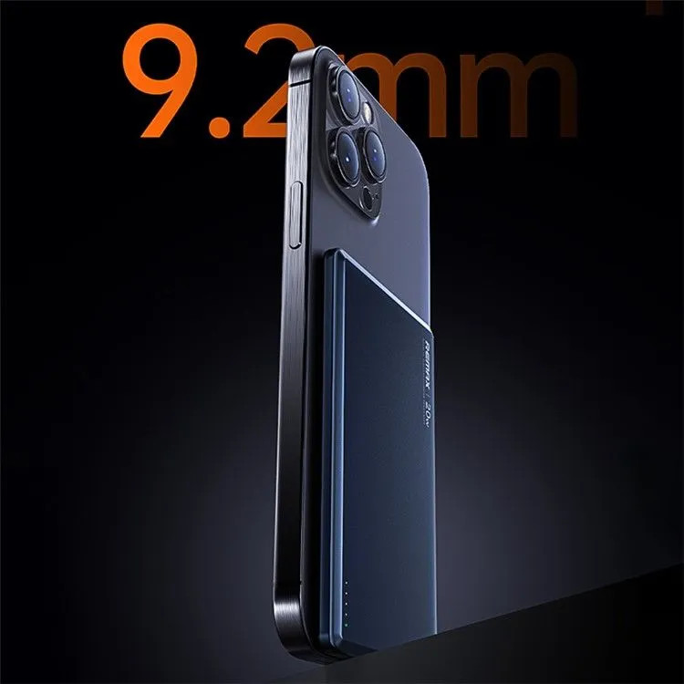 Кликните для увеличения изображения Power Bank 5000 мАч Remax Ultra Thin Magnetic Wireless Charger MagSafe 20W RPP-2 Gray, изображение 2