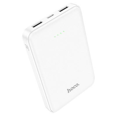 Power Bank 10000 мАч Hoco J93 белый 2xUSB input Type-C + Micro