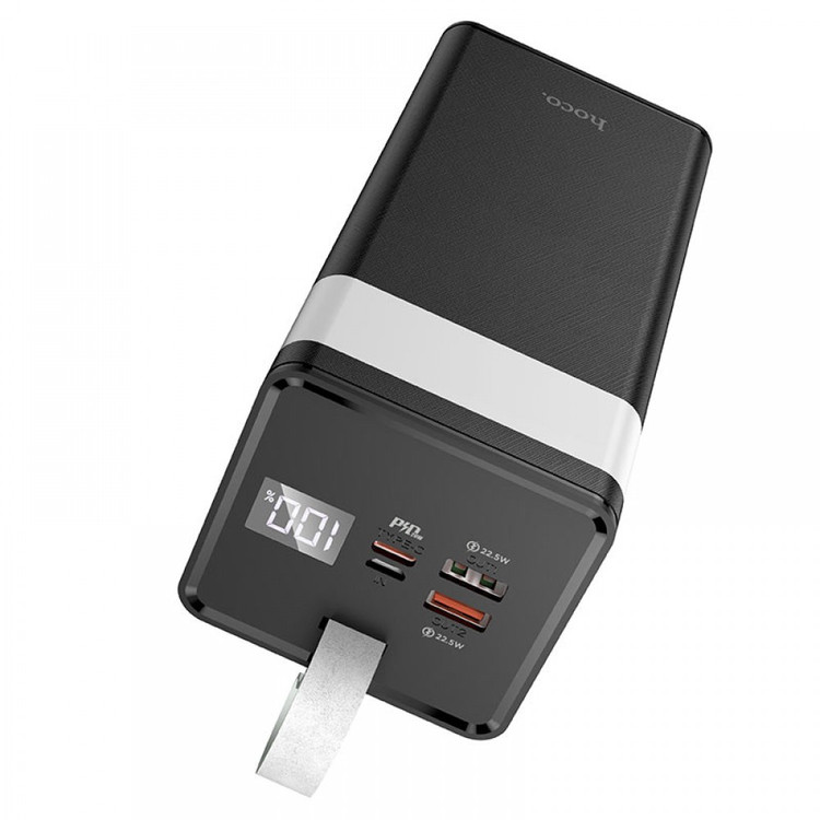 Кликните для увеличения изображения Power Bank 50000 мАч Hoco J86A Powermaster 22.5W Black 2xUSB input Type-C + Micro, изображение 3