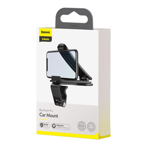 Кликните для увеличения изображения Авто-держатель Baseus Big Mounth Pro Car Mount SUDZ-A01 Black, изображение 3