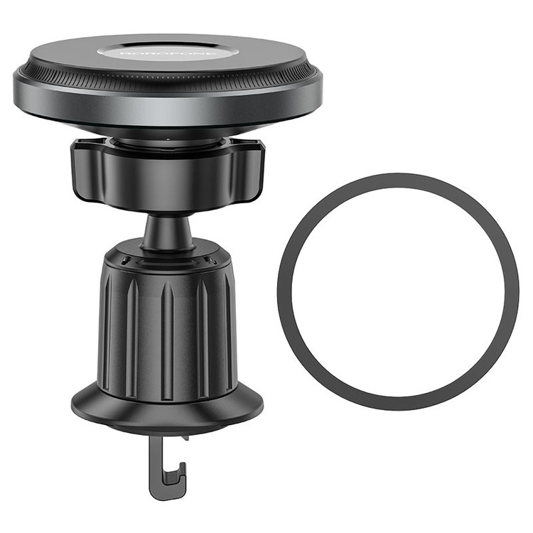 Кликните для увеличения изображения Авто-держатель Borofone BH77 MagSafe захват магнитный в воздуховод чёрный, изображение 4