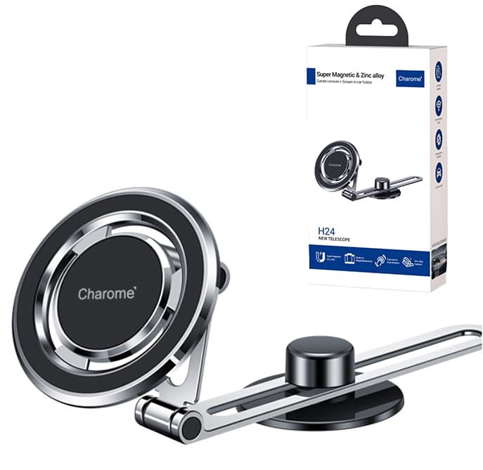 Авто-держатель Charome H24 магнитный за консоль или козырек черный, изображение 2