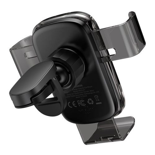 Кликните для увеличения изображения Авто-держатель Baseus Explore Wireless Charger Gravity Car Mount 15W WXYL-K01 Black, изображение 4
