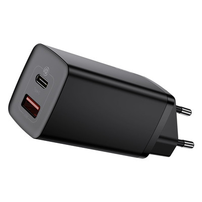 Сетевая зарядка Baseus GaN2 Lite Quick Charger CCGAN2L-B01 USB+PD Max 65W Black