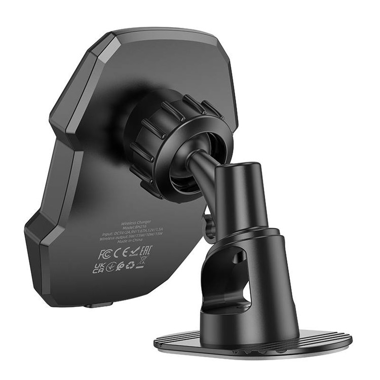 Кликните для увеличения изображения Авто-держатель Borofone BH216 Adelante MagSafe зарядка 15W самоклейка Black, изображение 2