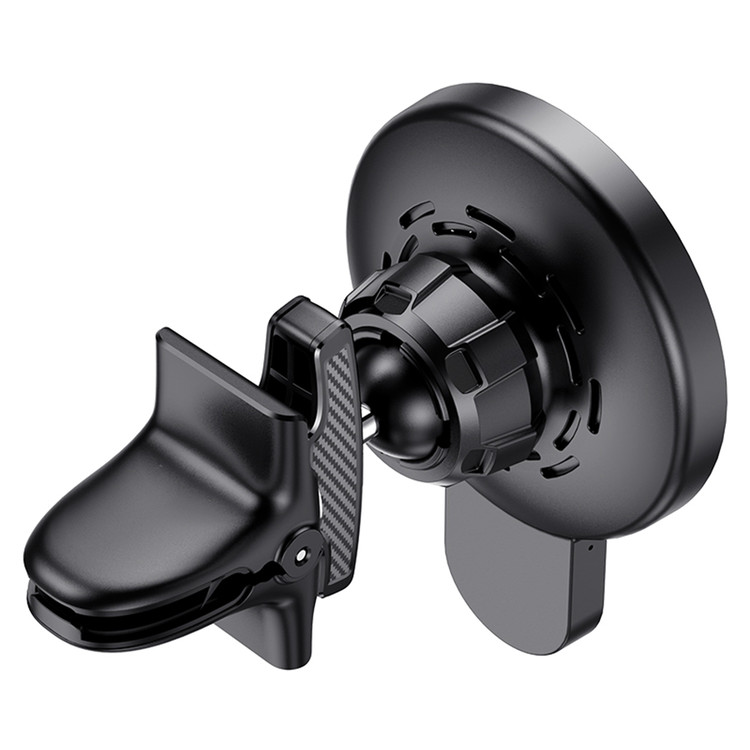 Кликните для увеличения изображения Авто-держатель Hoco CA85 Ultra MagSafe зарядка 15W крюк в воздуховод Black, изображение 4