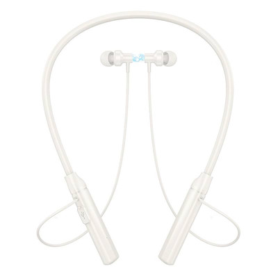 Наушники Bluetooth Borofone BE65 Gratified Sport на шею вакуумные, Type-C Milky White, изображение 2