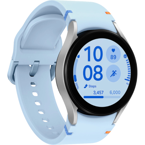 Samsung Galaxy Watch FE 40mm SM-R861NZSAMEA Silver + Light Blue Sport Band, изображение 4