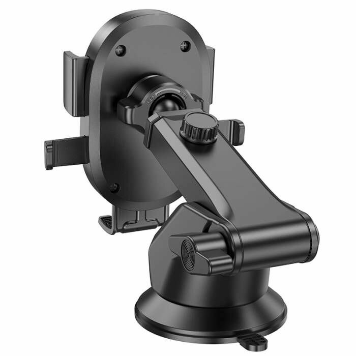 Авто-держатель Borofone BH93 Grand зажимной, присоска, выдвижной рычаг черный, изображение 3