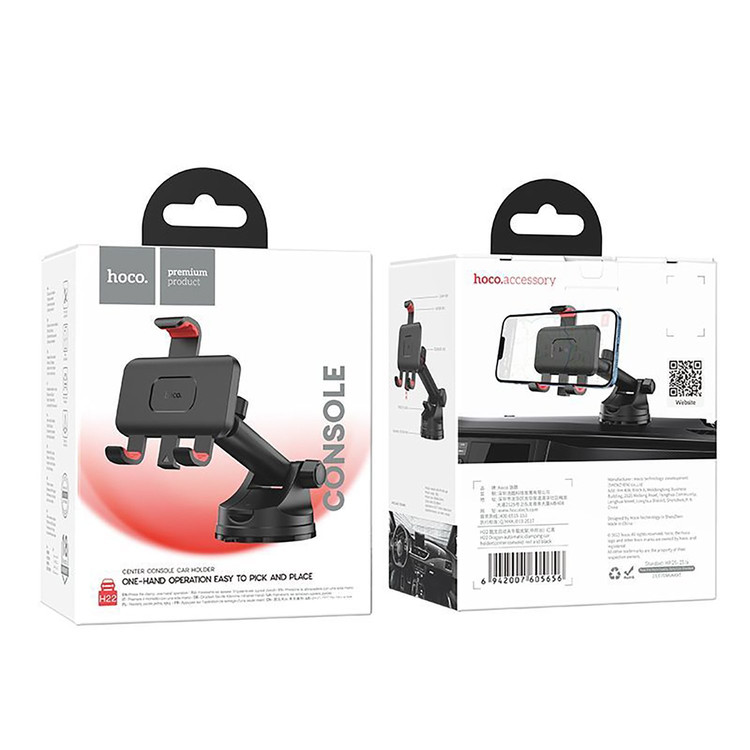 Авто-держатель Hoco H22 Dragon зажимной с присоской, изображение 3