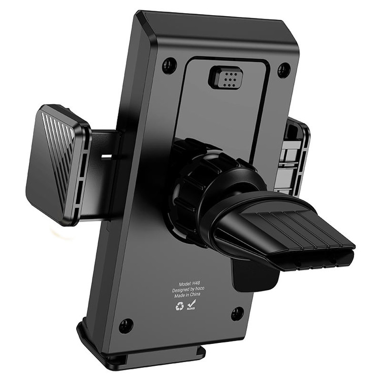 Кликните для увеличения изображения Авто-держатель Hoco H48 Precious зажимной, в воздуховод черный, изображение 4