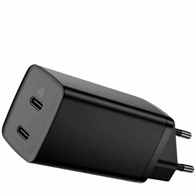 Сетевая зарядка Baseus GaN2 Lite Quick Charger CCGAN2L-M01 2x USB-C Max 65W Black