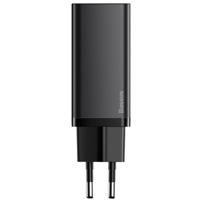 Сетевая зарядка Baseus GaN2 Lite Quick Charger CCGAN2L-M01 2x USB-C Max 65W Black, изображение 2