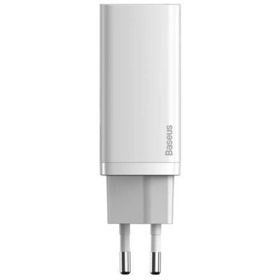 Сетевая зарядка Baseus GaN2 Lite Quick Charger CCGAN2L-M02 2x USB-C Max 65W White, изображение 2