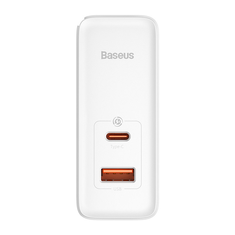 Кликните для увеличения изображения Сетевая зарядка Baseus GaN5 Pro Fast Charger CCGP090202 USB-A + USB-C Max 100W White, изображение 2