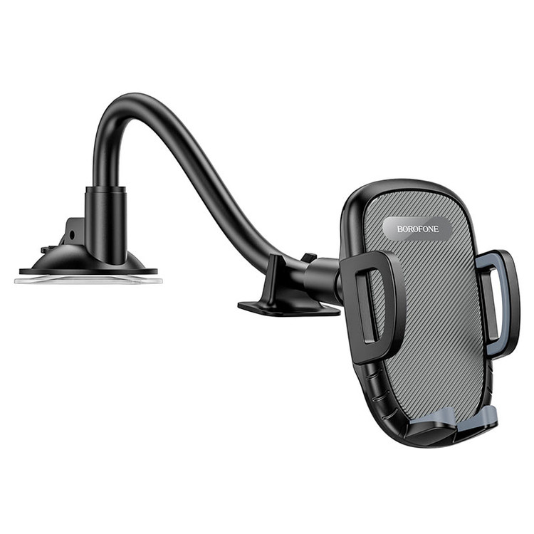 Кликните для увеличения изображения Авто-держатель Borofone BH54 Racer зажимной, присоска, гибкая штанга черный, изображение 2