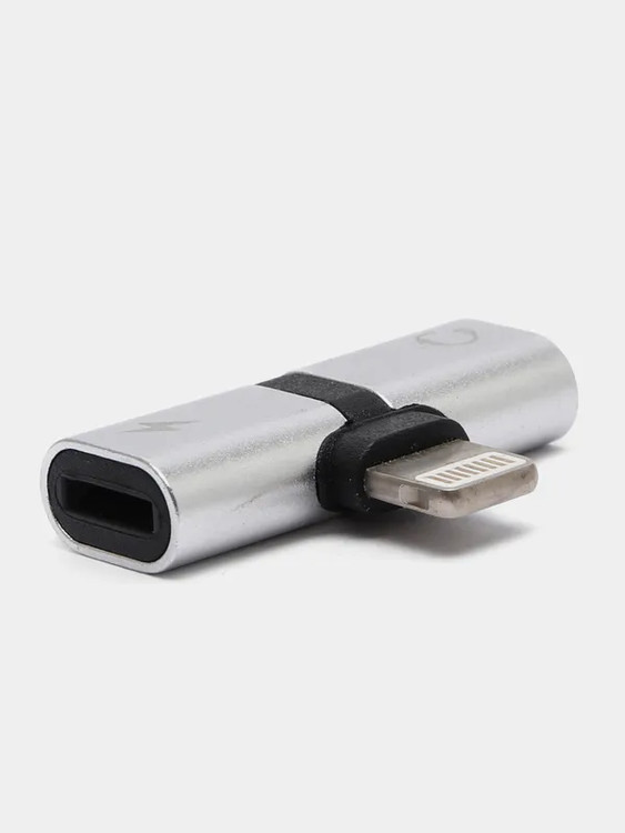 Кликните для увеличения изображения Разветвитель Lightning 2 в 1 зарядное устройство и разъем для наушников 20228620, изображение 2