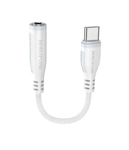 Переходник Type-C штекер ---> гнездо AUX 3.5мм Borofone BV17 White Mic + Control, изображение 3