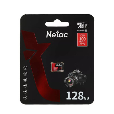 Карта памяти MicroSD 128Gb Class 10 Netac P500 Extreme Pro U3 A1 V30 100Mb/s NT02P500PRO-128G-S, изображение 2