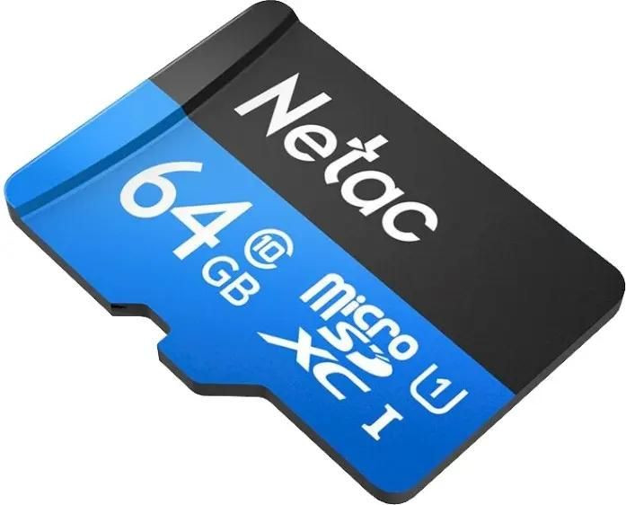 Карта памяти MicroSD 64Gb Class 10 Netac P500 Standard U1 A1 V10 90Mb/s NT02P500STN-064G-S, изображение 3