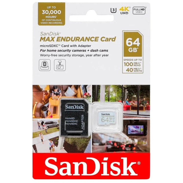 Карта памяти MicroSD 64Gb Class 10 SanDisk Max Endurance U3 4K SDSQQVR-064G-GN6IA, изображение 4