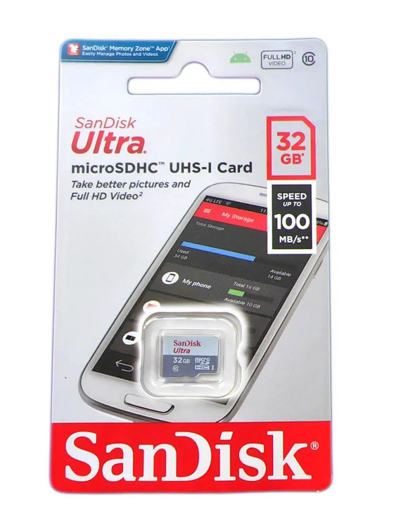Кликните для увеличения изображения Карта памяти MicroSD 32Gb Class 10 SanDisk Ultra UHS-1 SDSQUNR-032G-GN3MN, изображение 4
