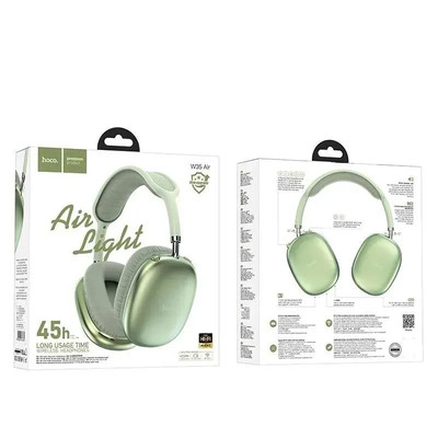 Наушники Bluetooth Hoco W35 Air Triumph Green полноразмерные, Type-C, изображение 2