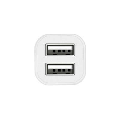 Авто зарядка c кабелем Lightning Hoco Z12 2.4A 2 USB белая, изображение 2