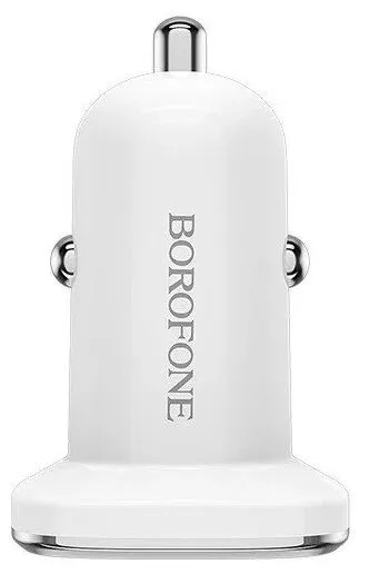 Авто зарядка c кабелем Type-C Borofone BZ12A QC3.0 18W 3.0A 1 USB белая, изображение 3