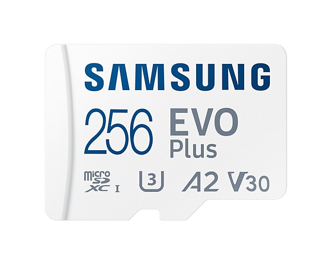 Карта памяти MicroSD 256Gb Class 10 U3 Samsung EVO Plus A2 V30 MB-MC128SA/APC + SD адаптер, изображение 2