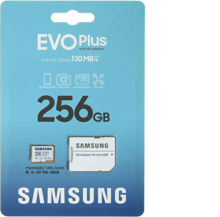 Карта памяти MicroSD 256Gb Class 10 U3 Samsung EVO Plus A2 V30 MB-MC128SA/APC + SD адаптер, изображение 3