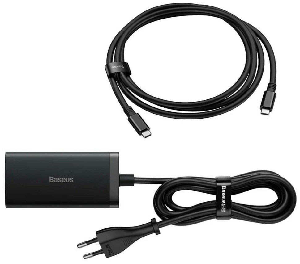 Кликните для увеличения изображения Сетевая зарядка Baseus GaN5 Pro Desktop Fast Charger CCGP110201 1USB+2PD+HDMI Max 67W Black, изображение 4