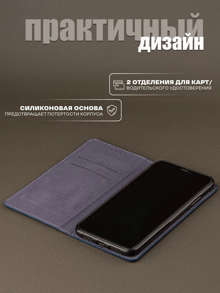 Чехол для Samsung A16 книжка с магнитом Rich Boss Blue с магнитом, изображение 4