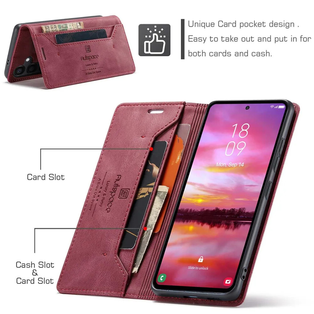 Чехол для Samsung A24 книжка с магнитом AutSpace Red SN2 с магнитом, изображение 8