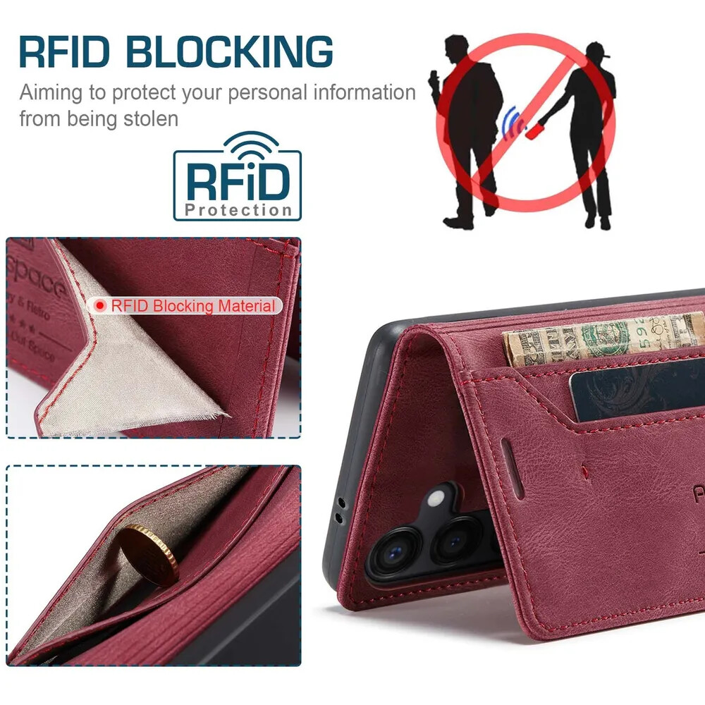 Чехол для Samsung A54 книжка с магнитом AutSpace Red с магнитом, изображение 5