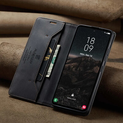 Чехол для Samsung S24 книжка с магнитом AutSpace Black с магнитом, изображение 4