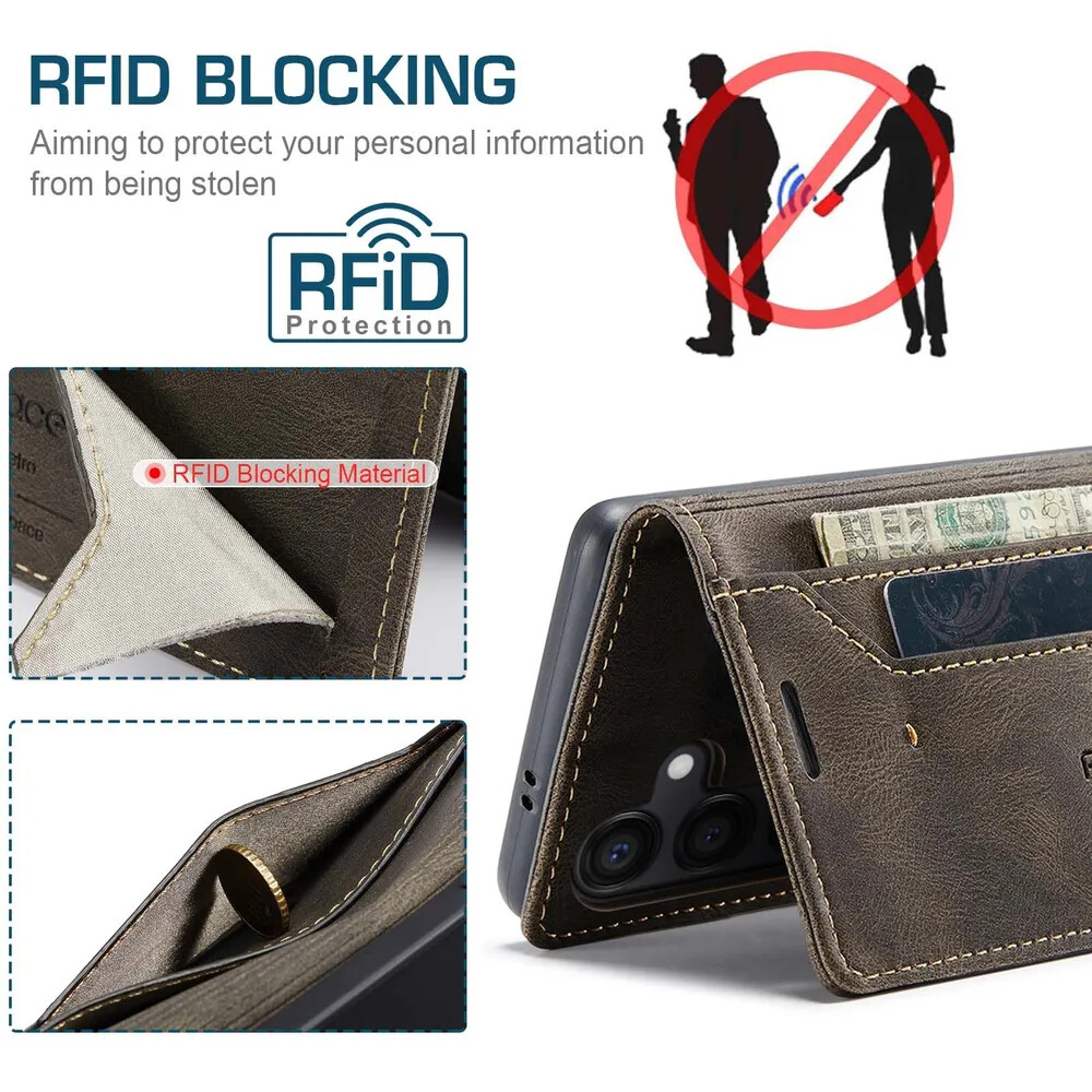 Кликните для увеличения изображения Чехол для Samsung S24 книжка с магнитом AutSpace Brown с магнитом, изображение 9